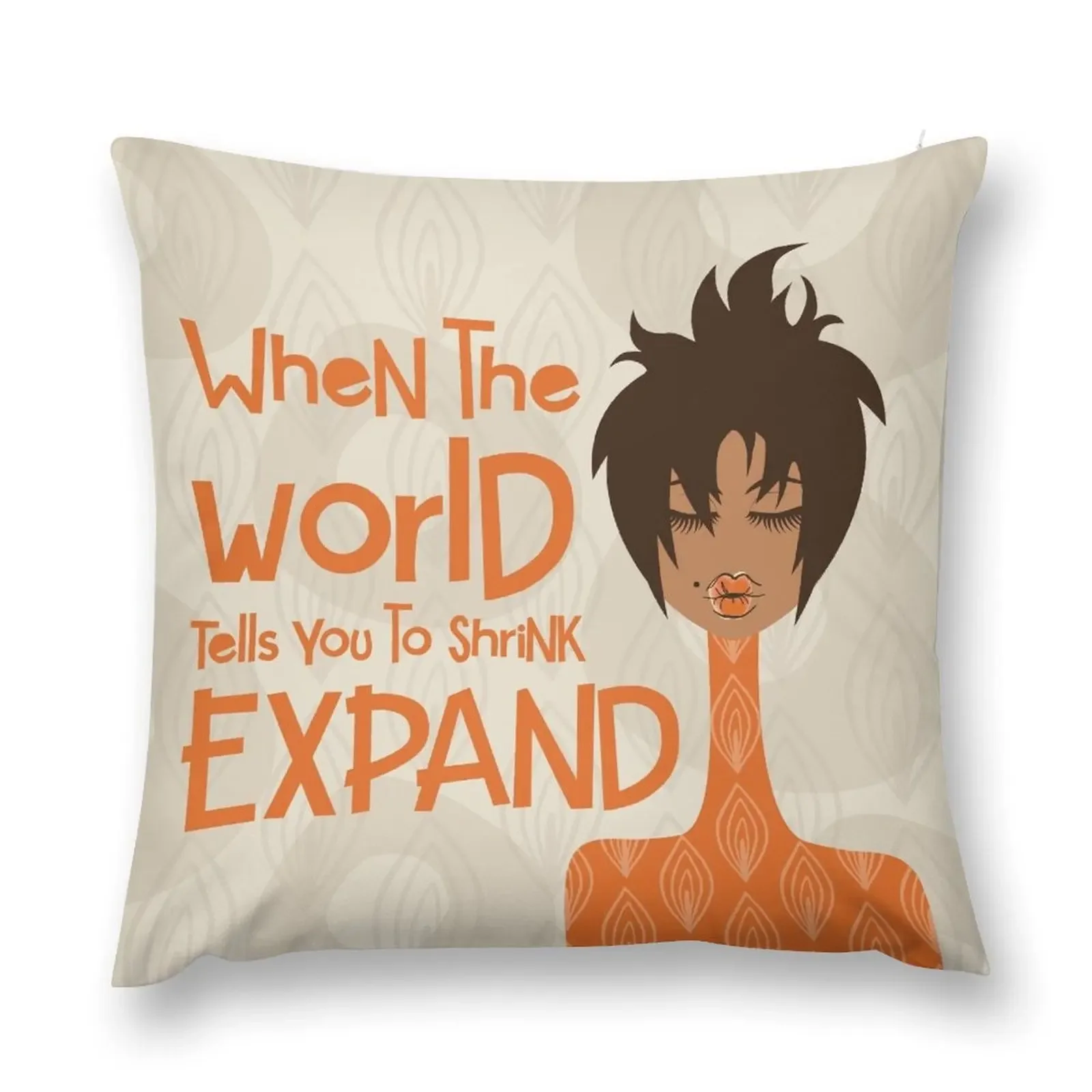 When the World Tells You to Shrink, Expand Throw Pillow Pillows Aesthetic Anime Decorative Cushion Cover pillow