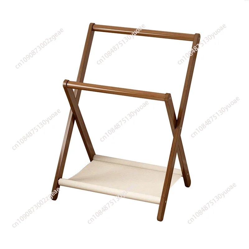 

Floor Clothes Rack Foldable Organizer Portable Coat Racks Bamboo Bedroom Clothes Rack Living Room Nordic Clothing Racks Storage
