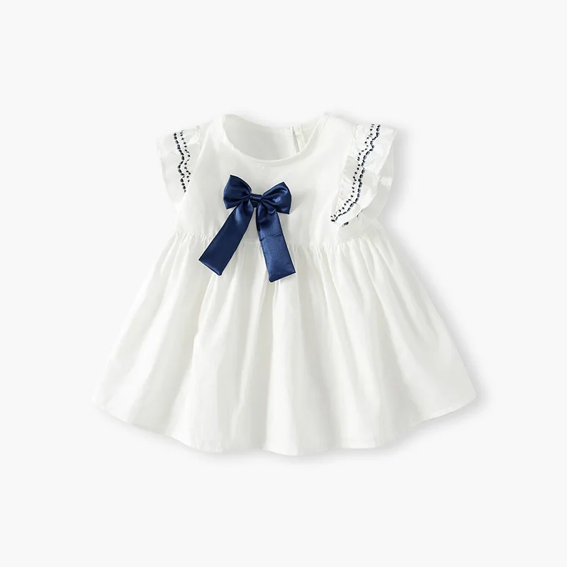 

Girls' Summer Dress for Little Girls2026New children's fashion dress with bow and ladylike style for summer