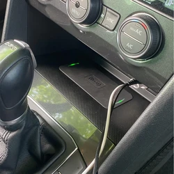 15W Wireless charger For VW Tiguan MK2 Allspace Tharu 2017-2021 phone holder fast mobile charge Car Accessories interior Trim