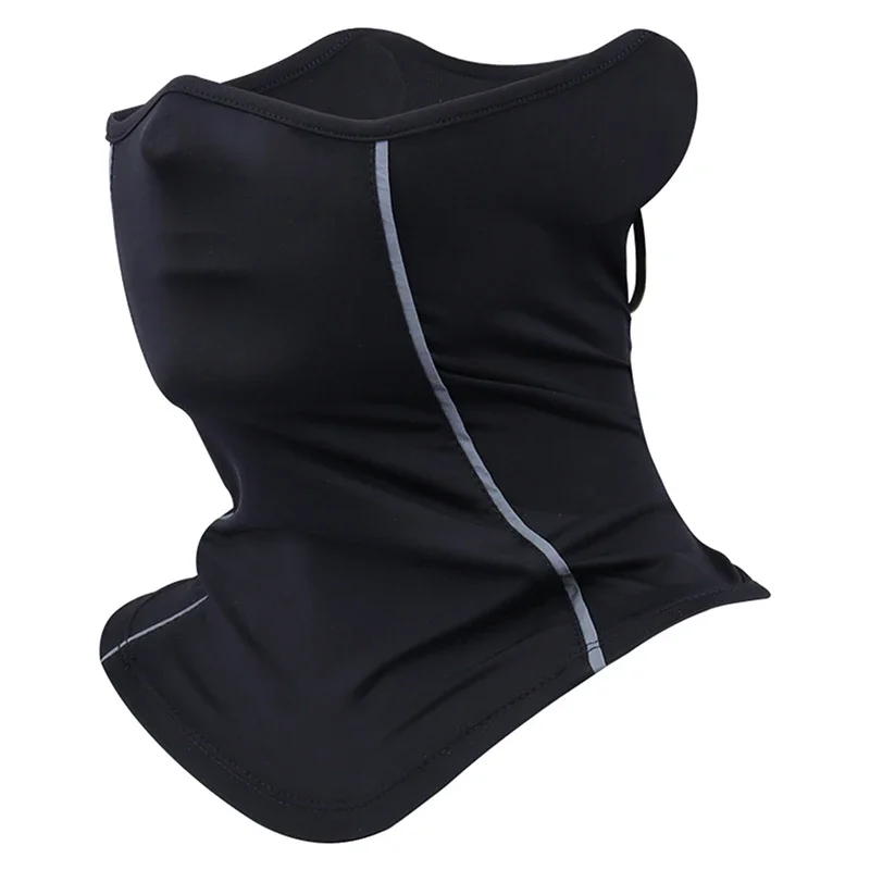 1 Stuk Zomer Zonnebrandcrème Reflecterende Nacht Rijden Half Gezichtsmasker Unisex Ijs Zijde Stofdichte Halskraag Sport Volledig Hoofd Koude Sjaal