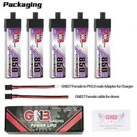 5PCS GAONENG GNB 850mAh 1S1P 3.8V 60C Lipo Battery With PH2.0/GNB27 Plug for for RC Quadcopter Airplane FPV Racing Drone Parts