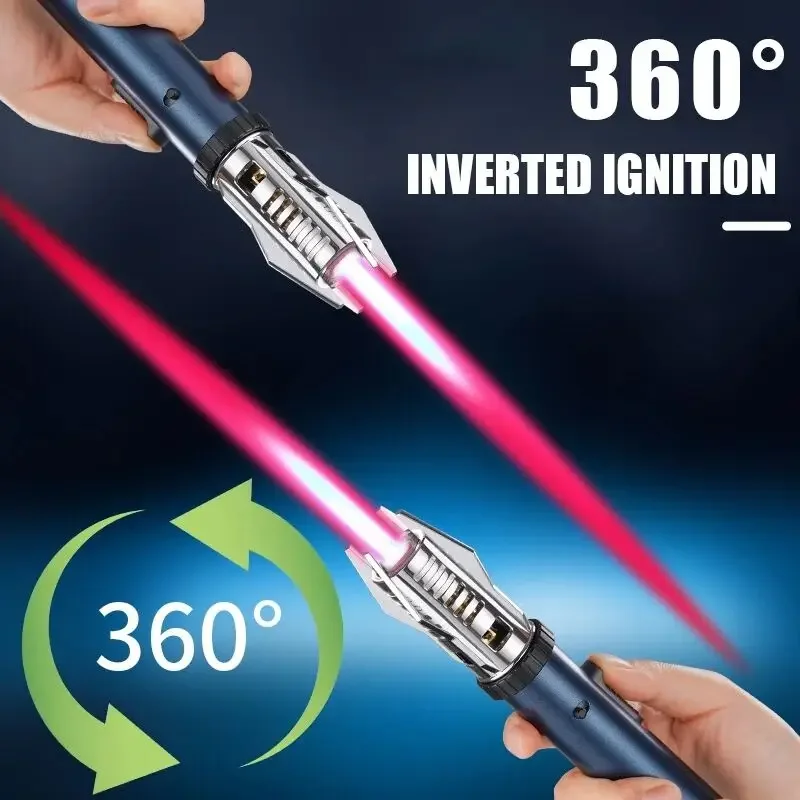 Planet Lightsaber Butane Gas Lighter 360° Use Metal Outdoor Windproof Turbine Torch Jet Lighter Gun BBQ Welding Cigar Tool