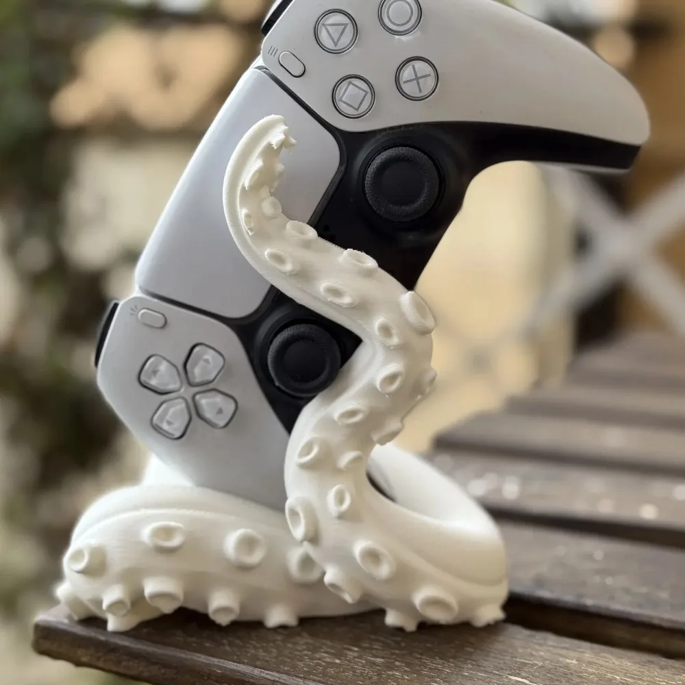 Octopus Tentacle Controller Holder 3D Printed For PS5 Desktop Display Stand Home Decor Unique Holiday Gift Ornament