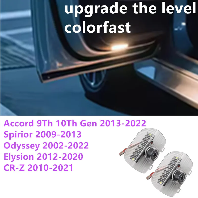 

For HONDA Accord 9-10Th Gen Spirior Odyssey Elysion CRZ LED Carpet Courtesy Light Door Light Logo Badge Light Ghost Shadow Lamp