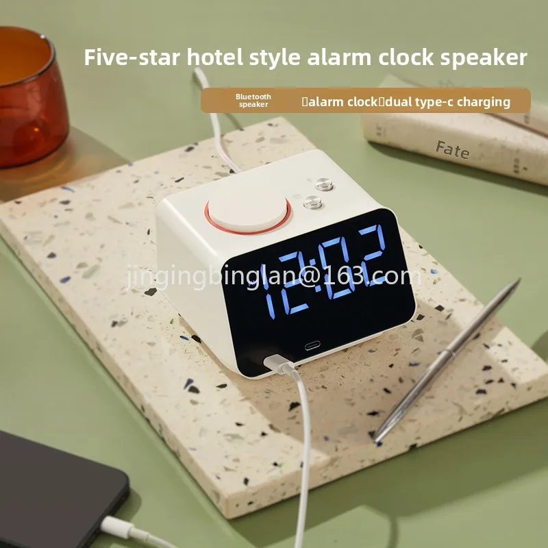 Factory direct sales of the same C1pro hotel home bedside music alarm clock luminous silent Bluetooth speaker desktop ornament