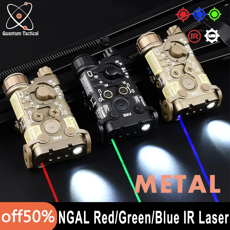 

WADSN Tactical NGAL Red/Green/Blue IR Laser Airsoft Ngal White LED Strobe Light Hunting Weapon Lamp Fit 20MM Picatinny Rail PEQ