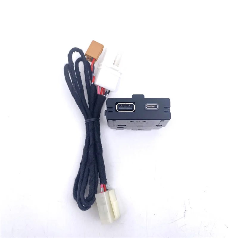 car interior Type C&USB Adapter charger Socket Armerst USB wiring harness For vw Tiguan 2 MK2 Teramont Octavia Superb Kodiaq