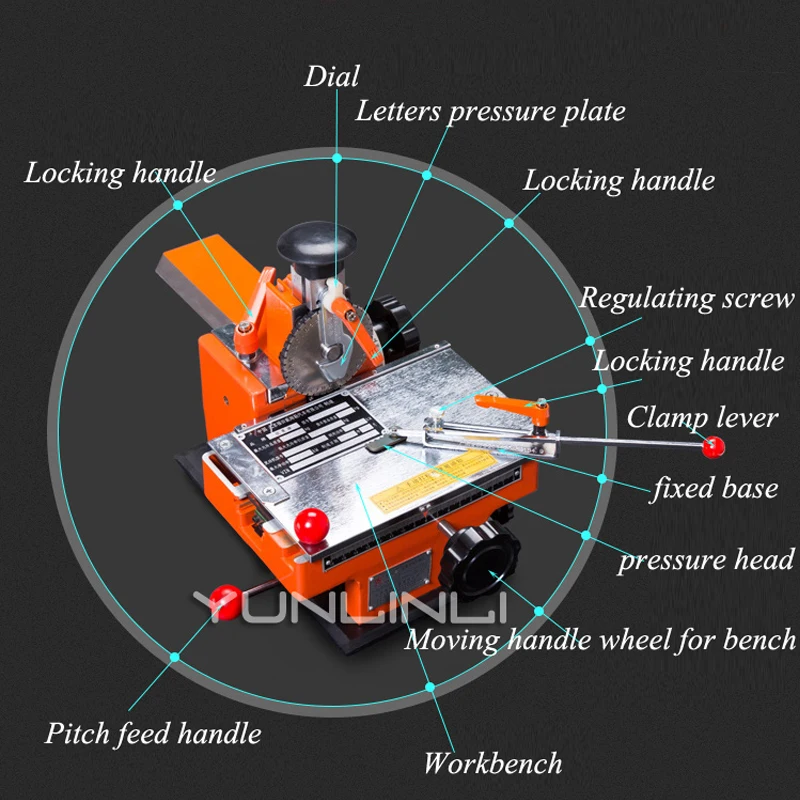 2026 آلات نقش لوحة الاسم المعدنية شبه الأوتوماتيكية آلة وسم اللوحة آلة النقش اليدوية #5