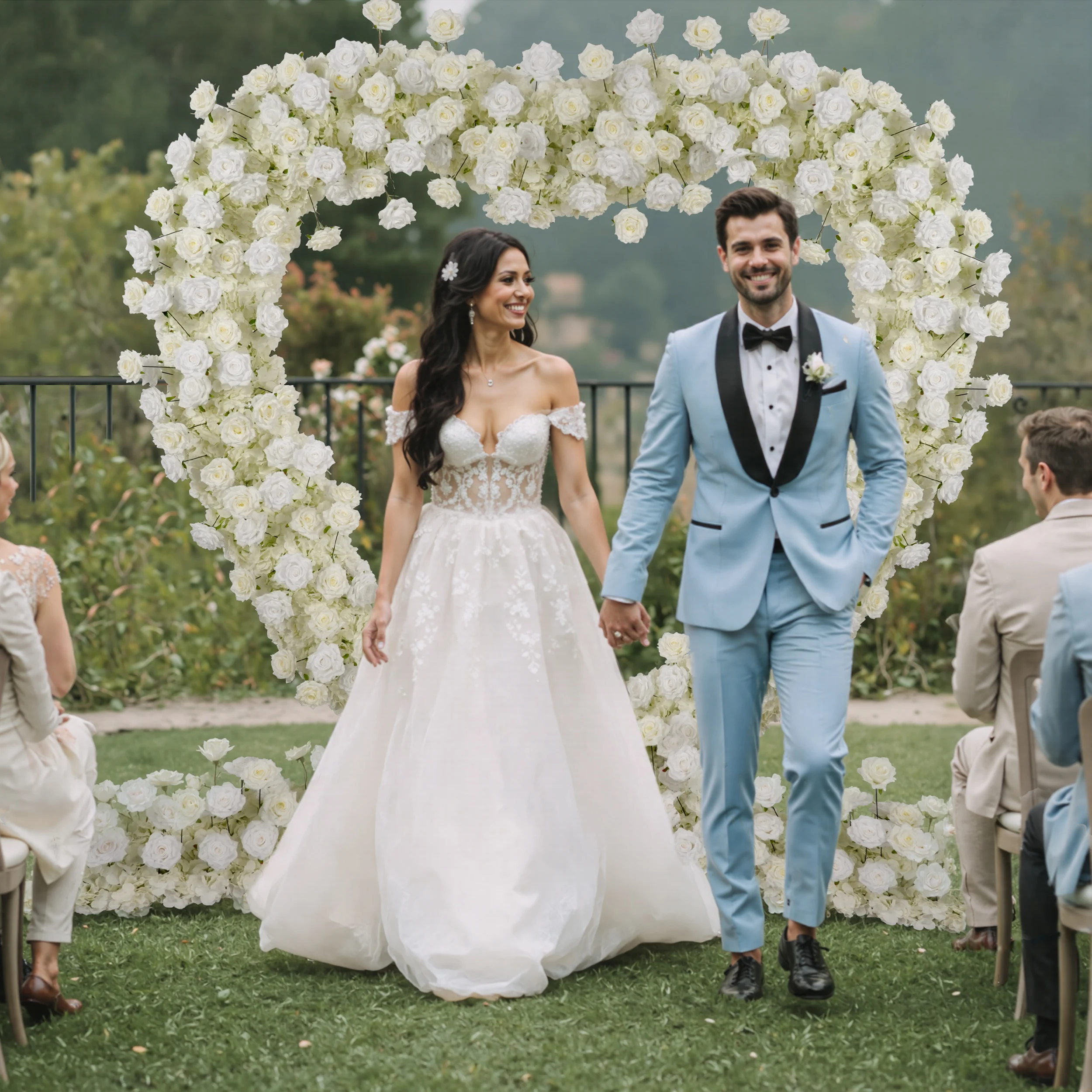 

5D Белая Роза Искусственный Цветок Настенная Арка Свадебный Фон Ткань Цветочная Композиция Окно Дисплей Реквизит Для Вечеринки Цветочный Ряд