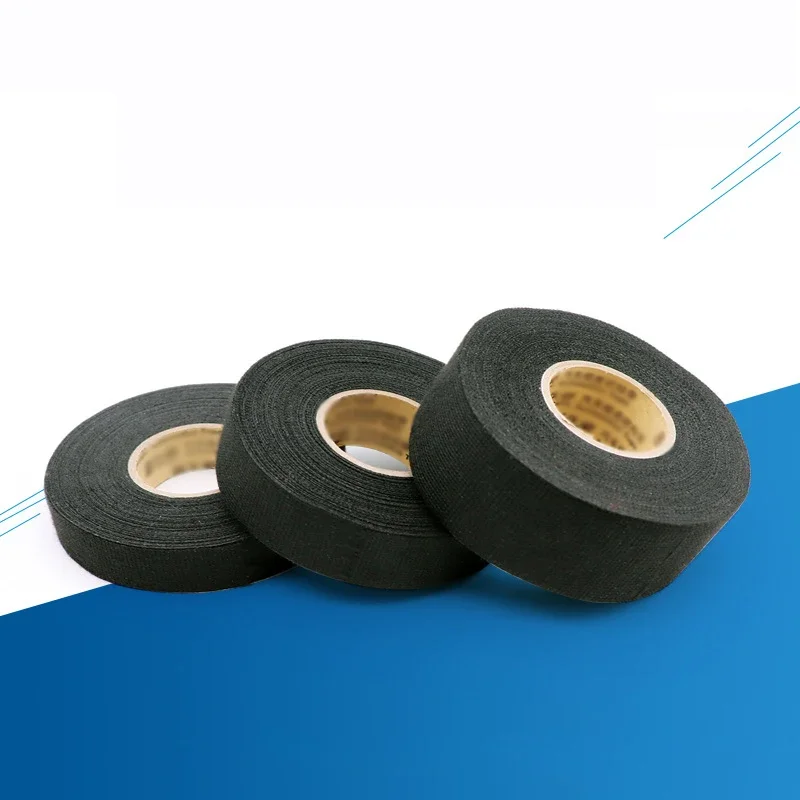 

15M 9/15/19/25MM Heat-resistant Adhesive Cloth Fabric Tape For Automotive Cable Tape Harness Wiring Loom Electrical Heat Tape