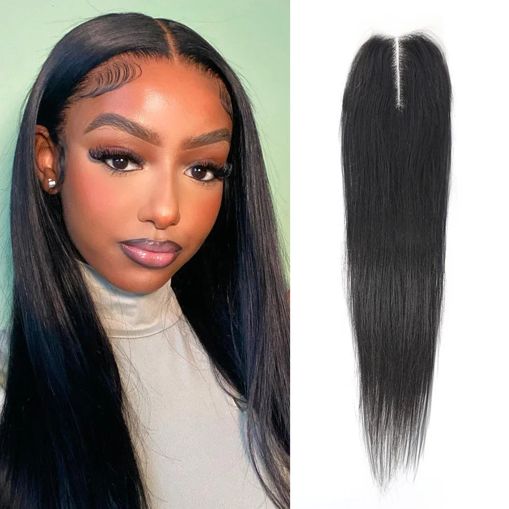 

Straight Hair 2x6 Kim K Swiss Lace Closure Virgin Brazilian SDD Human Hair Closure Only for Women Natural Weaving Lace Closure