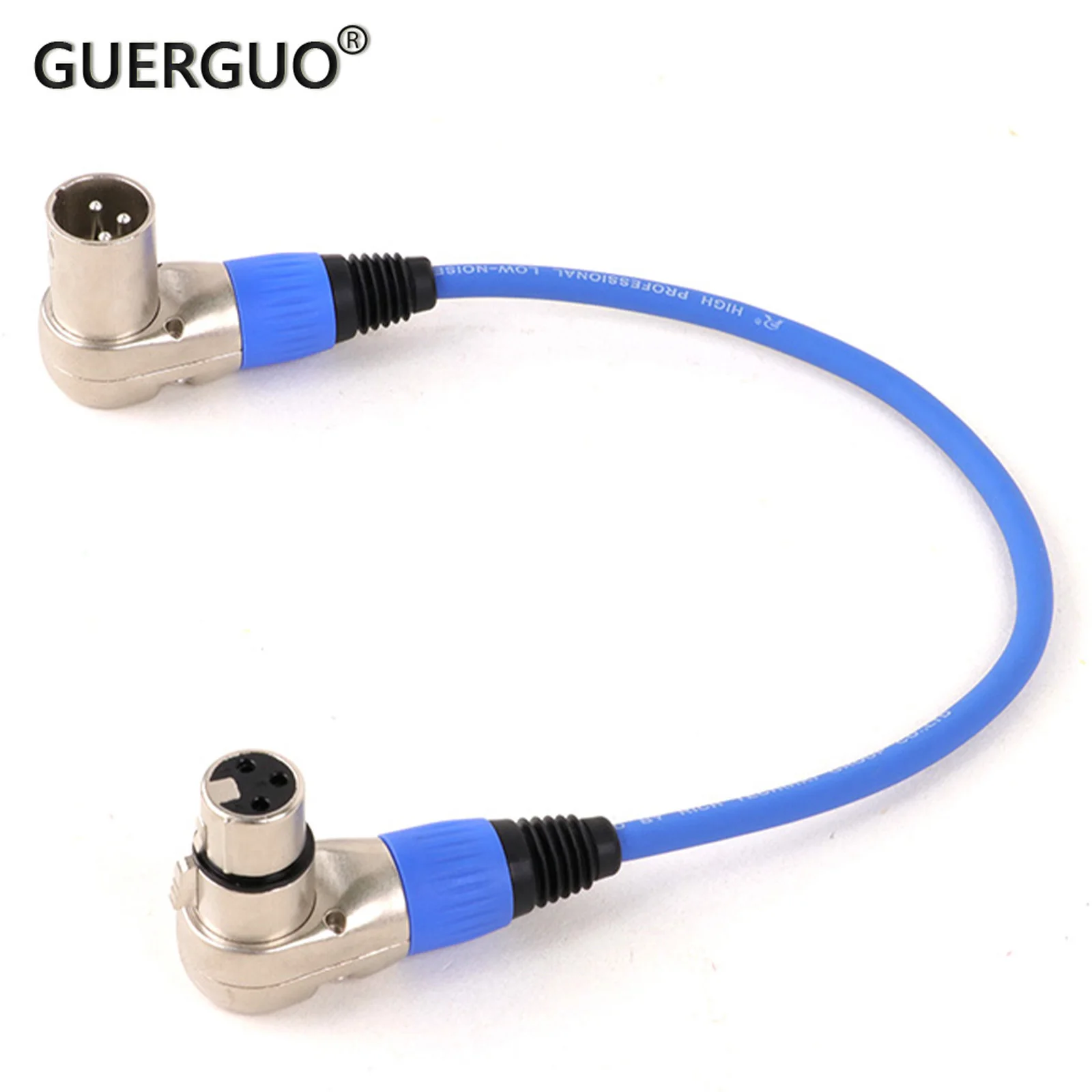 

High Quality Colorful Right Angle XLR to XLR Patch Cables 3PIN XLR Male to Female Colorful Cable for Microphone Mixer 0.3M-15M