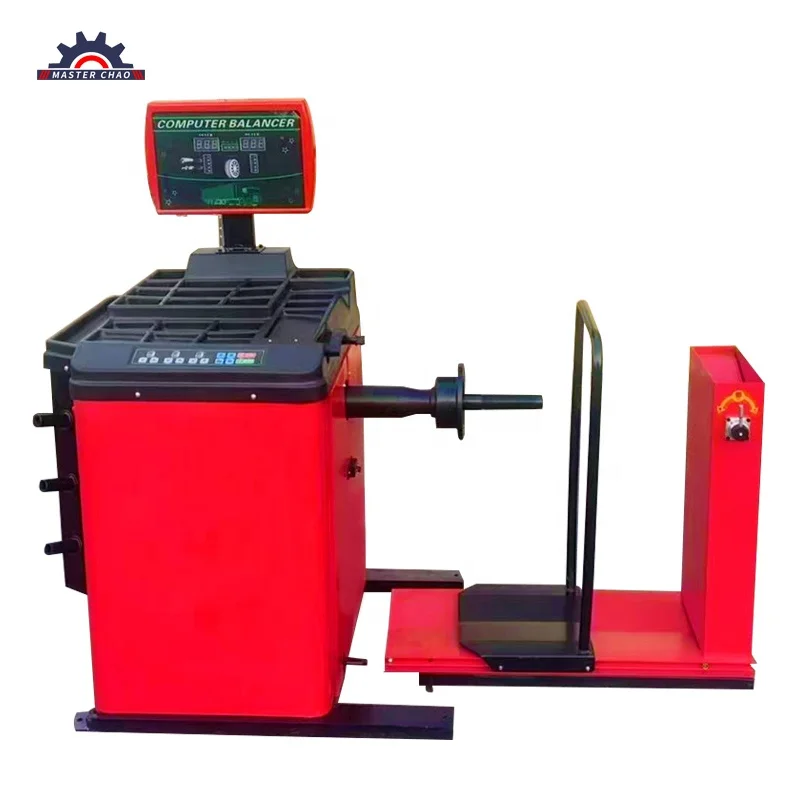 Automatic Wheel Balancing Machine for Large Vehicles With Vertical Digital Display Tire Support 380V 1200mm 150kg