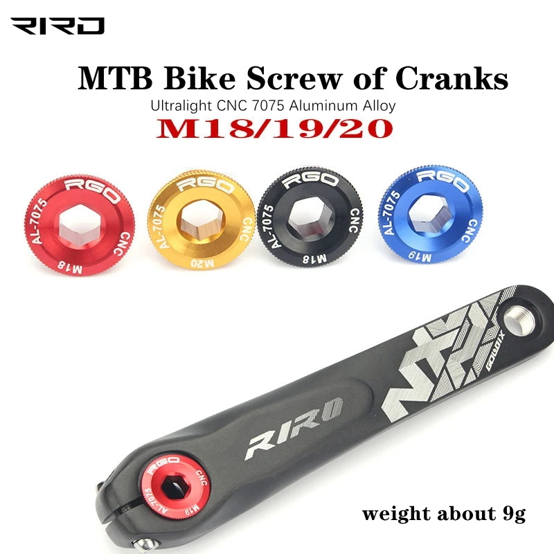 RIRO MTB Road Bike M18 M19 M20 Cranks Screw CNC 7075 Aluminum Alloy Crankset Cover Screws for Shimano IXF Bicycle Crank Bolt Cap