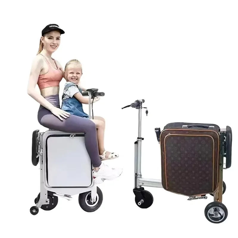

[Hot Sale] Smart Mini ES3 Electric Scooter Luggage Business Travel Motorized E-Scooter TSA PC Material Riding Suitcase Riding B