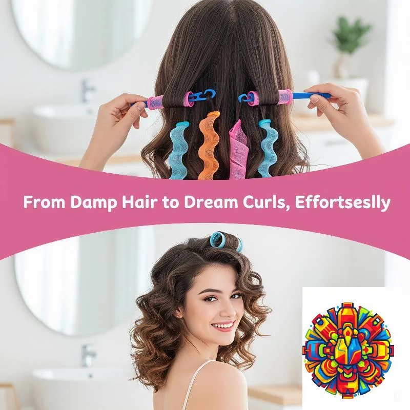 Magic Heatless Hair Curlers Spiral Set Reusable Beginner Friendly Hair Styling Rollers for Women DIY Hairstyle