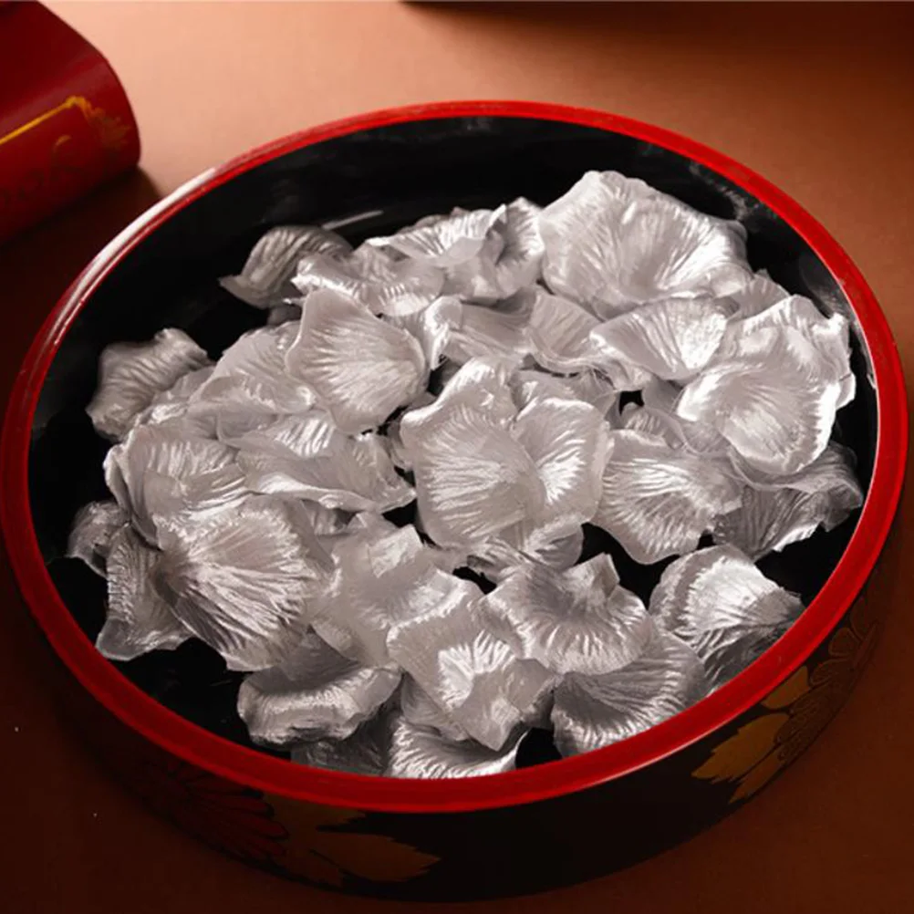 

100 Pcs Wedding Supplies Artificial Rose Petals Roses Flowers Curled Anniversary Decorations