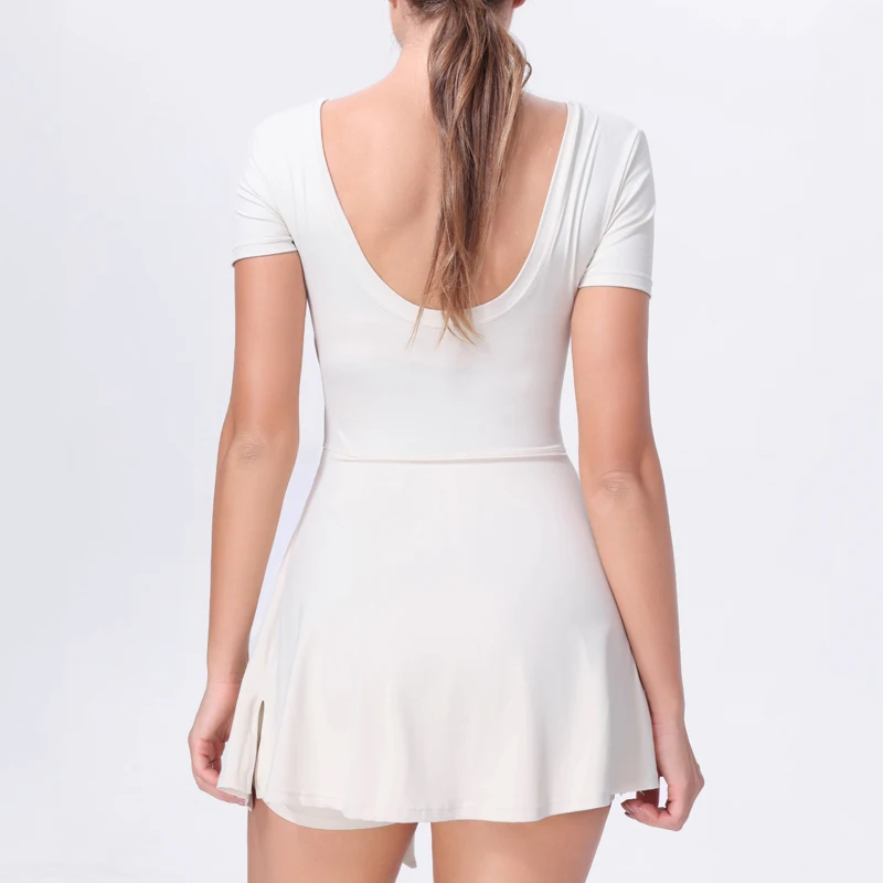 فستان DIAS FIT JOY الرياضي من قطعة واحدة يمنع المشي الخفيف بتصميم جميل من الخلف، تنورة اليوغا، تنورة التنس، الإحساس العاري #5