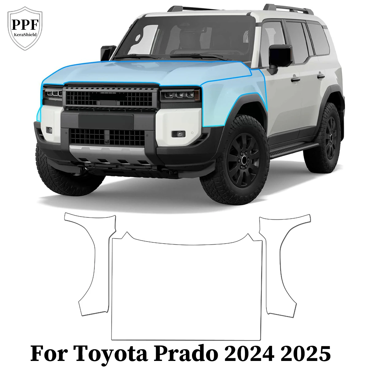 

For Toyota Prado 2024 2025 TPU Paint Protection Film Anti-Scratch Kit Clear Bra Pre-cut PPF Repairable Resistant Car Accessories
