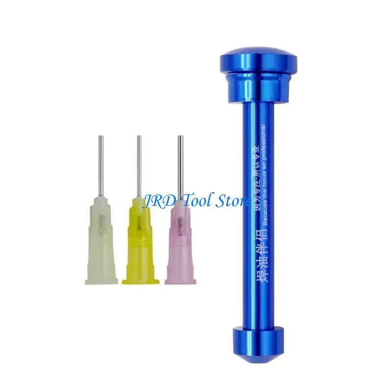 A2UD Metal Pastes Flux Welding Soldering Oil Pusher Manual Syringes Plunger