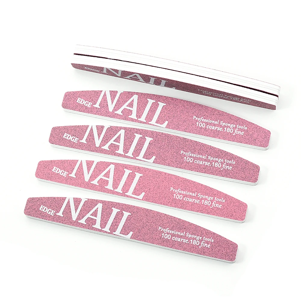 

3/5PCS Set 17.8cm Pink Nail Files Extra Thick 0.7cm Emery Board 100/180 Grit Dual Sides Professional Manicure Pedicure Tools