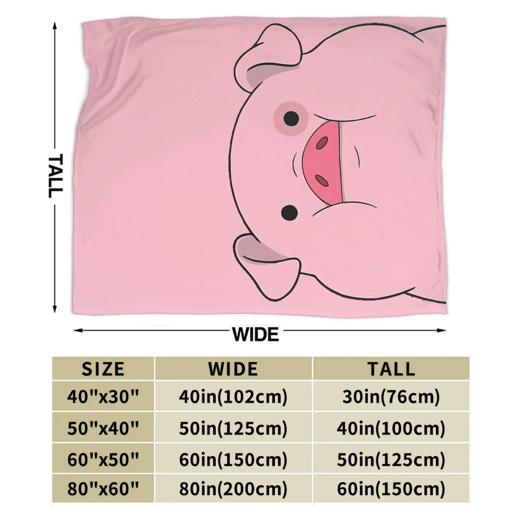 Coperte Pig Gravity Falls Coperte morbide e divertenti fuzzy per copriletto autunno/inverno