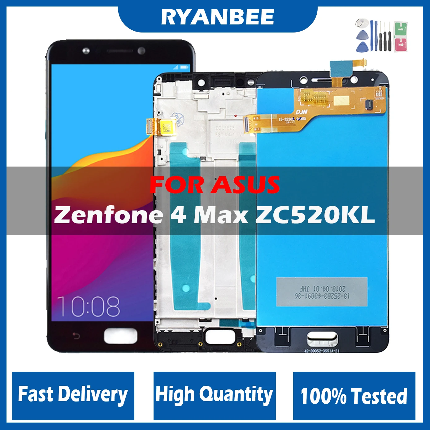 

5.2" Original LCD For Asus Zenfone 4 Max ZC520KL X00HD LCD Display With Frame Touch Screen Digitizer Assembly Replacement