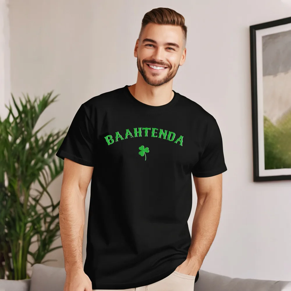 BAAHTENDA Funny Irish Boston Accent T Shirts Graphic Funny 100% Cotton Fabric Round Collar Mens Tops & Tees Tee Shirts