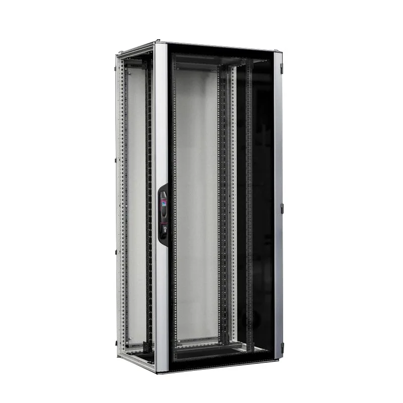 

Web server cabinet with glass door with 19-inch angle rail