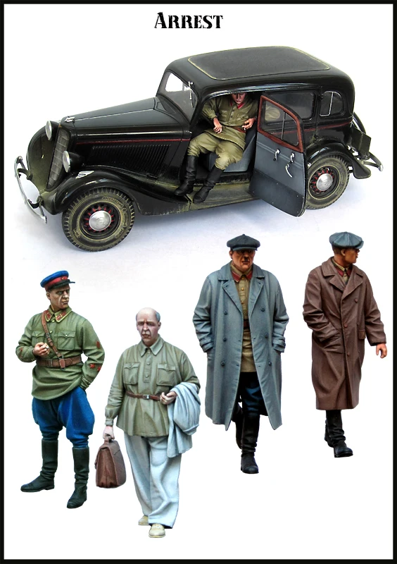 Oficial de modelo blanco de resina fundido a presión a escala 1/35, 5 personas necesitan colorear manualmente el modelo, envío gratis