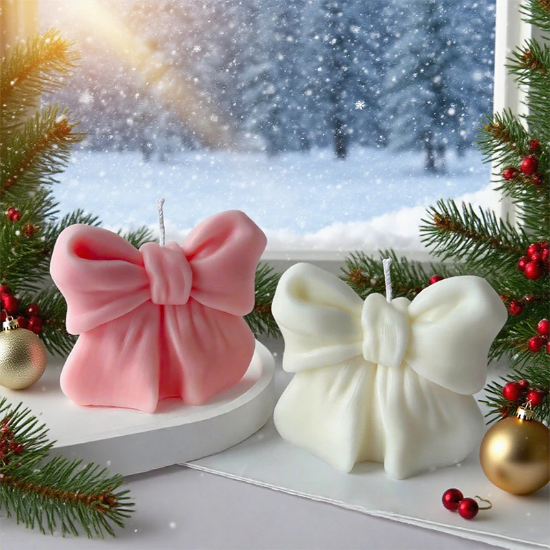

​​Bowknot Silicone Mold for DIY Aromatherapy Scented Candles Crystal Epoxy Resin Plaster Craft Home Decor Gift Making​​
