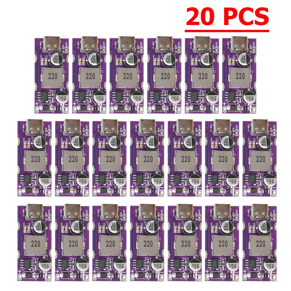 1-20 PCS DC 9-31V PD63W Fast Charging Module Pd3.1 Qc2.0/3.0 Scp Full Protocol Fast Charging Module Super Fast Charging Type C