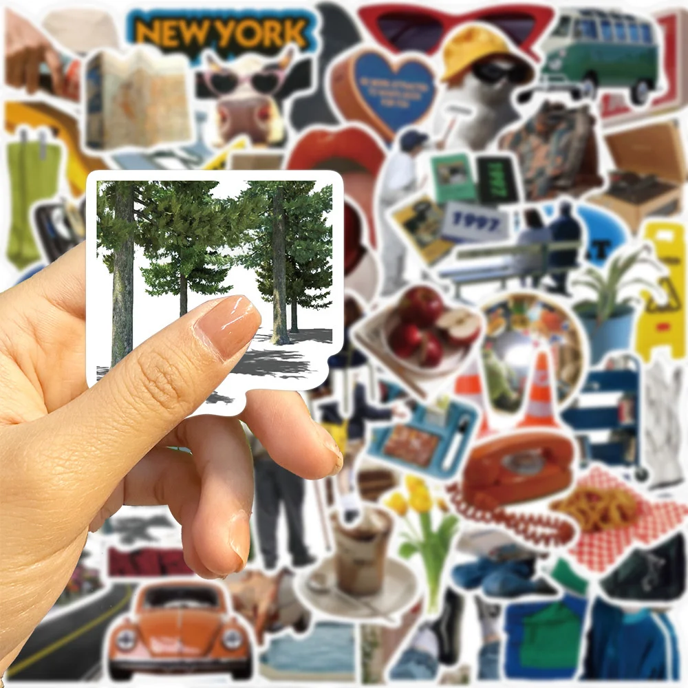 63pcs Ins New York Stickers Voor Koffer Laptop Telefoon Ipad Scrapbook Scrapbooking Materiales DIY Vintage Sticker Craft Supplies