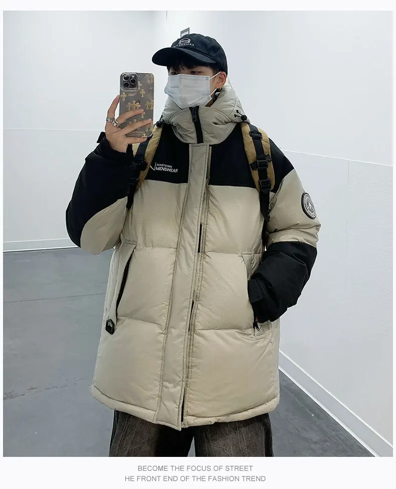 Men's Down Coats Parkas Loose-Fitting Winter Jacket Man Women Goose Down Jacket Warm Thick Casual Outdoor Puffer Padding HXY1672