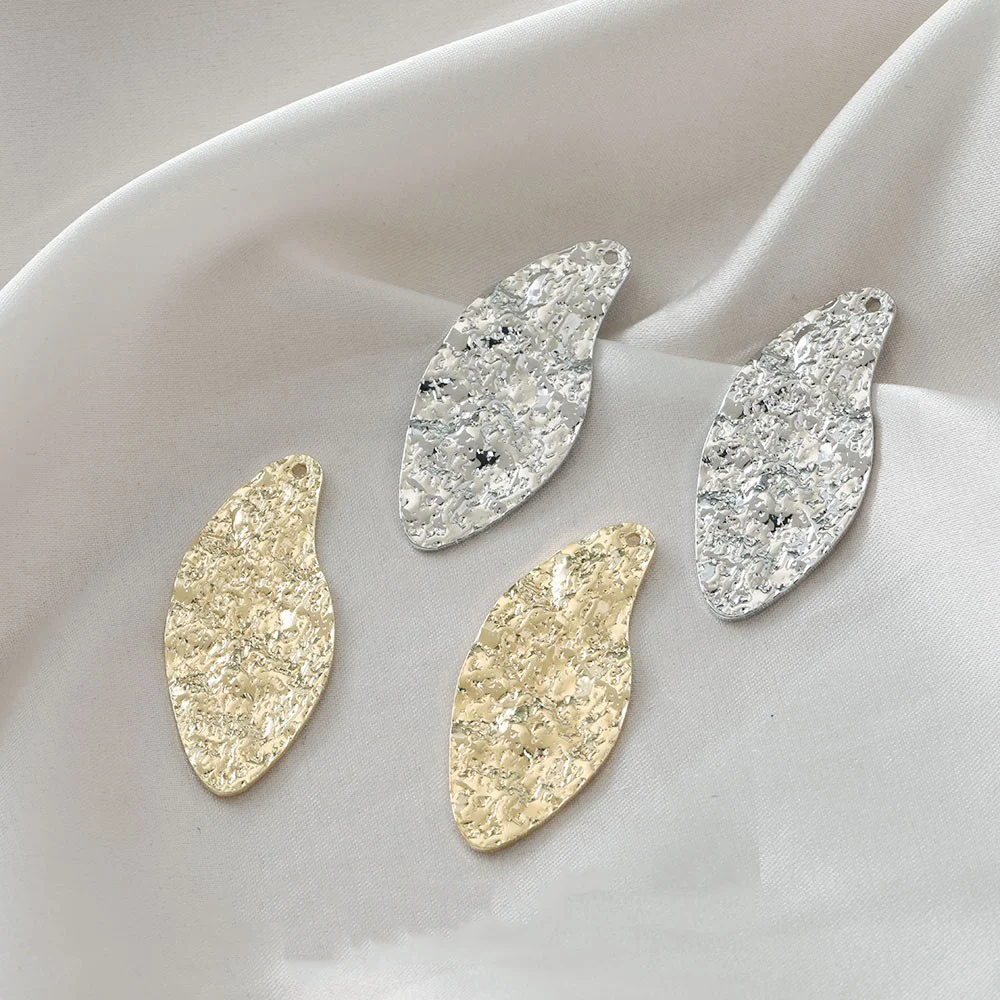 

6PCS Niche Design Irregular Rough Surface Earrings Pendant Brass Sheet For Jewelry Making DIY Accessories Material