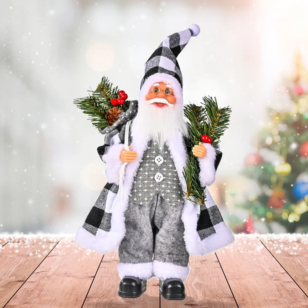 Christmas Santa Claus Toy Non Toxic Mini Old Man Model Navidad Party Ornaments Desktop Decorative Santa Elegant Design for Home