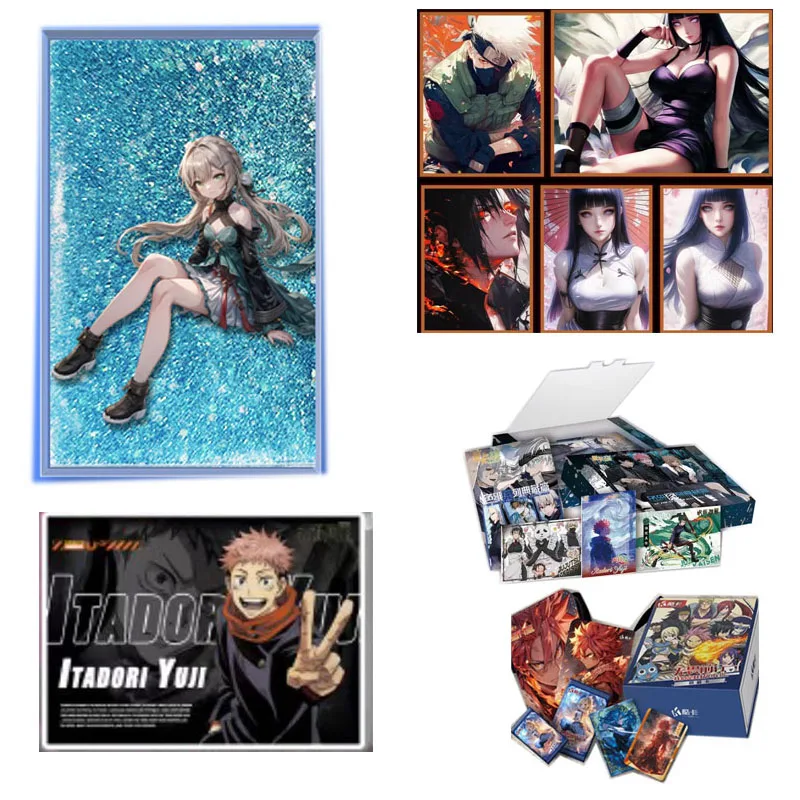 

Wholesales Fairy Tail Jujutsu Kaisen Naruto Goddess Story Collection Card Exquisite ACG Anime Booster Box Collectible Cards