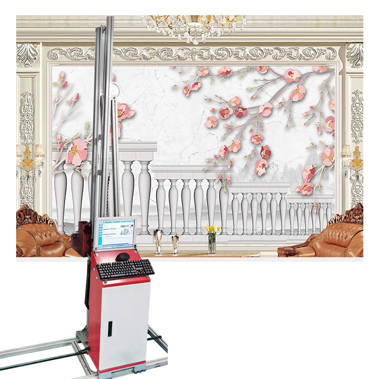 3D Effect Automatic Vertical Art Paper House Wall Mural Inkjet Printer, Spray Painting Machine, High Resolution Printing Price