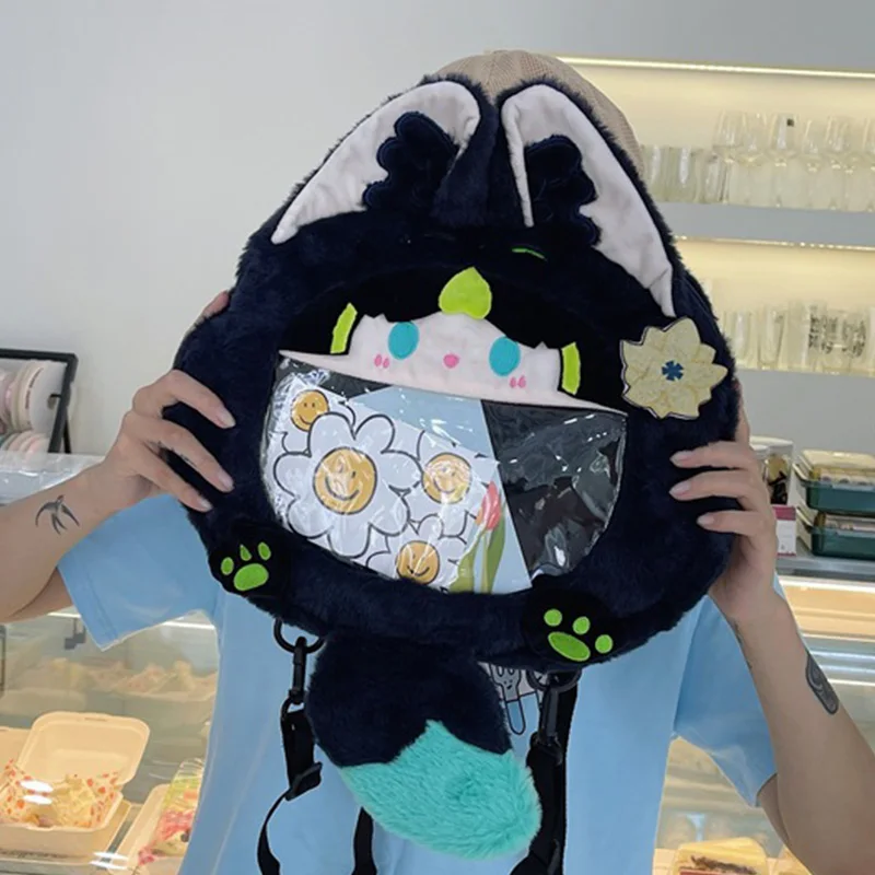 Genshin Impact peluche Itabag Tighnari Tartaglia Zhongli Raiden Shogun Furina Anime sac à dos à bandoulière