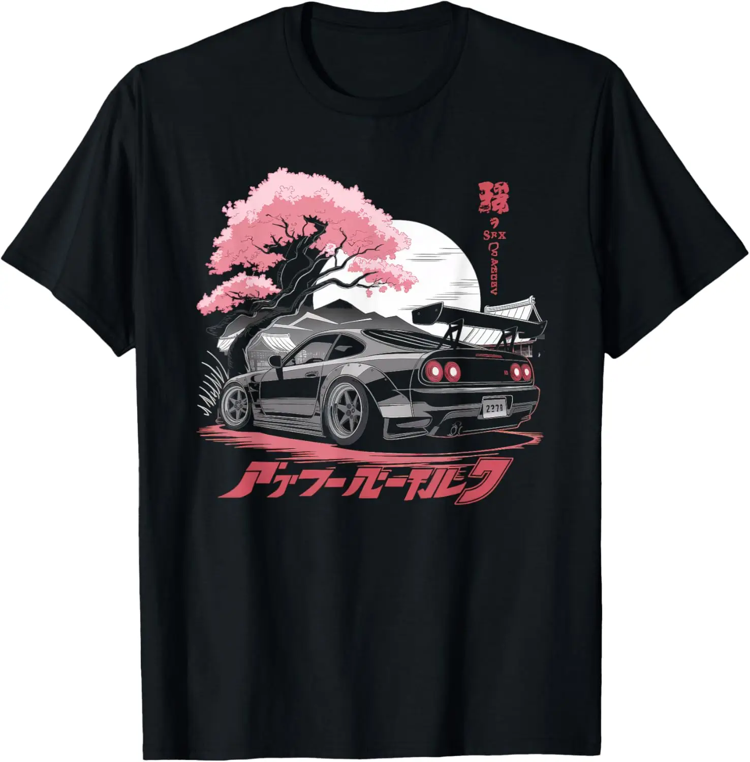 Japanese Car Tshirt Men JDM Japan Street Racing Streetwear T-Shirt 100% Cotton Trendy Y2K Short-Sleeve Tee-Soft, Quick-Drying,