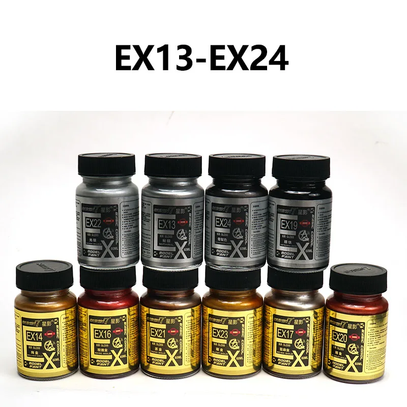 

60ml EX13~EX24 Drawing Oil Based Metallic Color Paint Coating DIY Handcraft Military Car Ship Tank Doll Building Tool