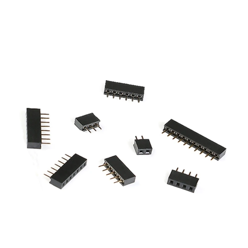 20PCS 2.0mm Black single row Female Header Connector 2P 3P 4P 5P 6P 7P 8P 9P 10P 12P 14P 15P 16P 20P 25P 26P 40Pin PCB JST