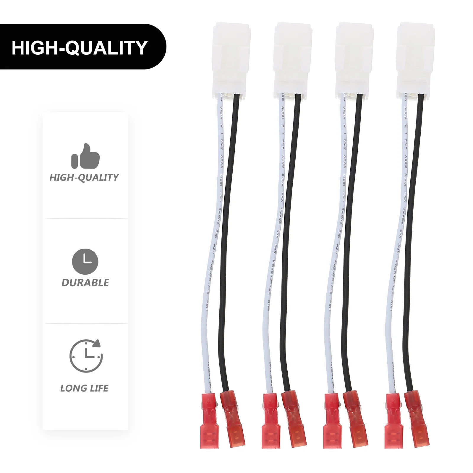 

4 pcs Wire Harness Adapter Replacement Car Door Speaker Wire Adapter Plug Play Speaker Cable Converter Car Accessory