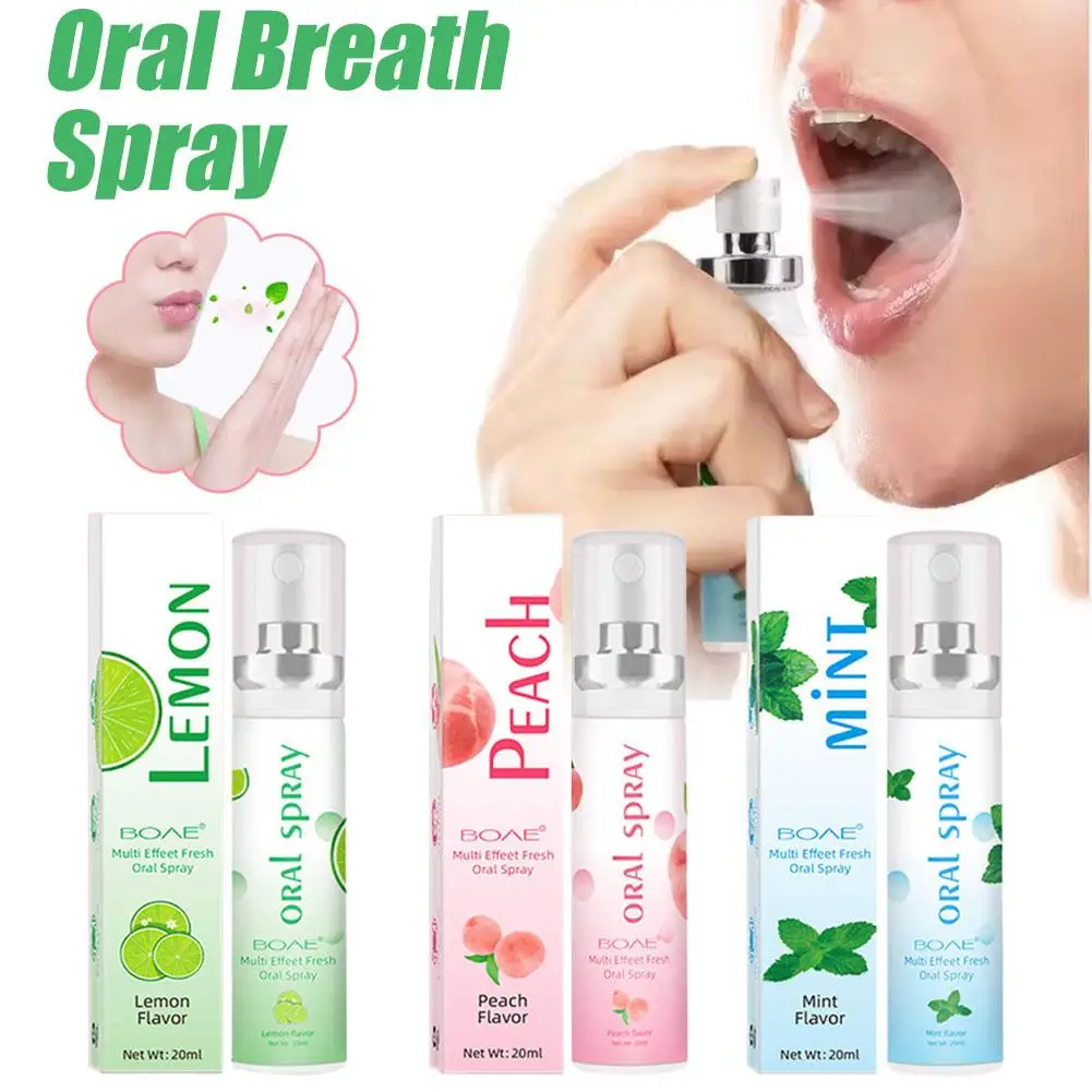 

1pcs Oral Spray Remove Bad Breath Long-lasting Fresh Breath Mouth Fruity Products Refreshing Portable Care Spray Freshener S9Z8
