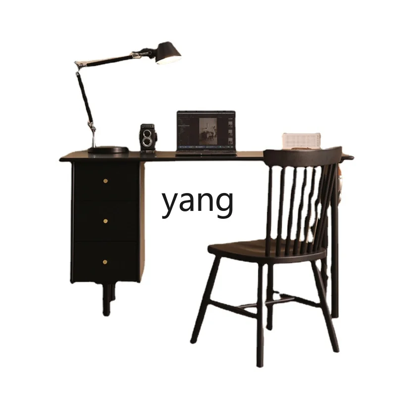 Yhl Pine Desk Solid Wood Study Table Modern Simple Home Desk Study Storage Computer Desk