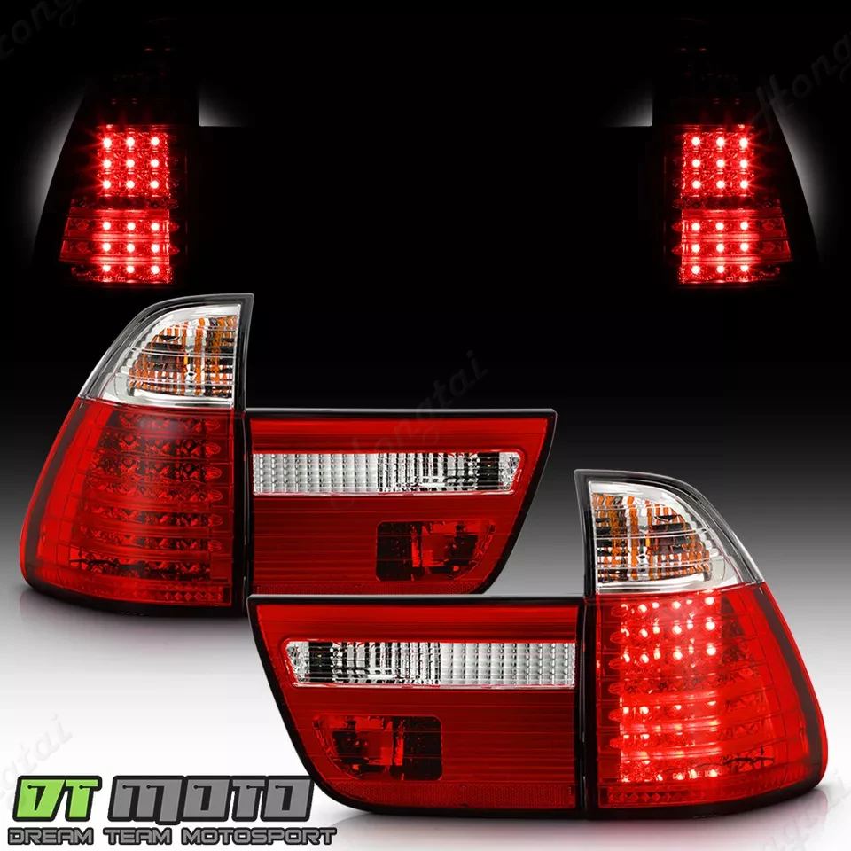 FOR 1999-2000- 2002 BMW X5 E53 brake lights, retrofitted new LED service brake rear taillight assembly，backup light backup light