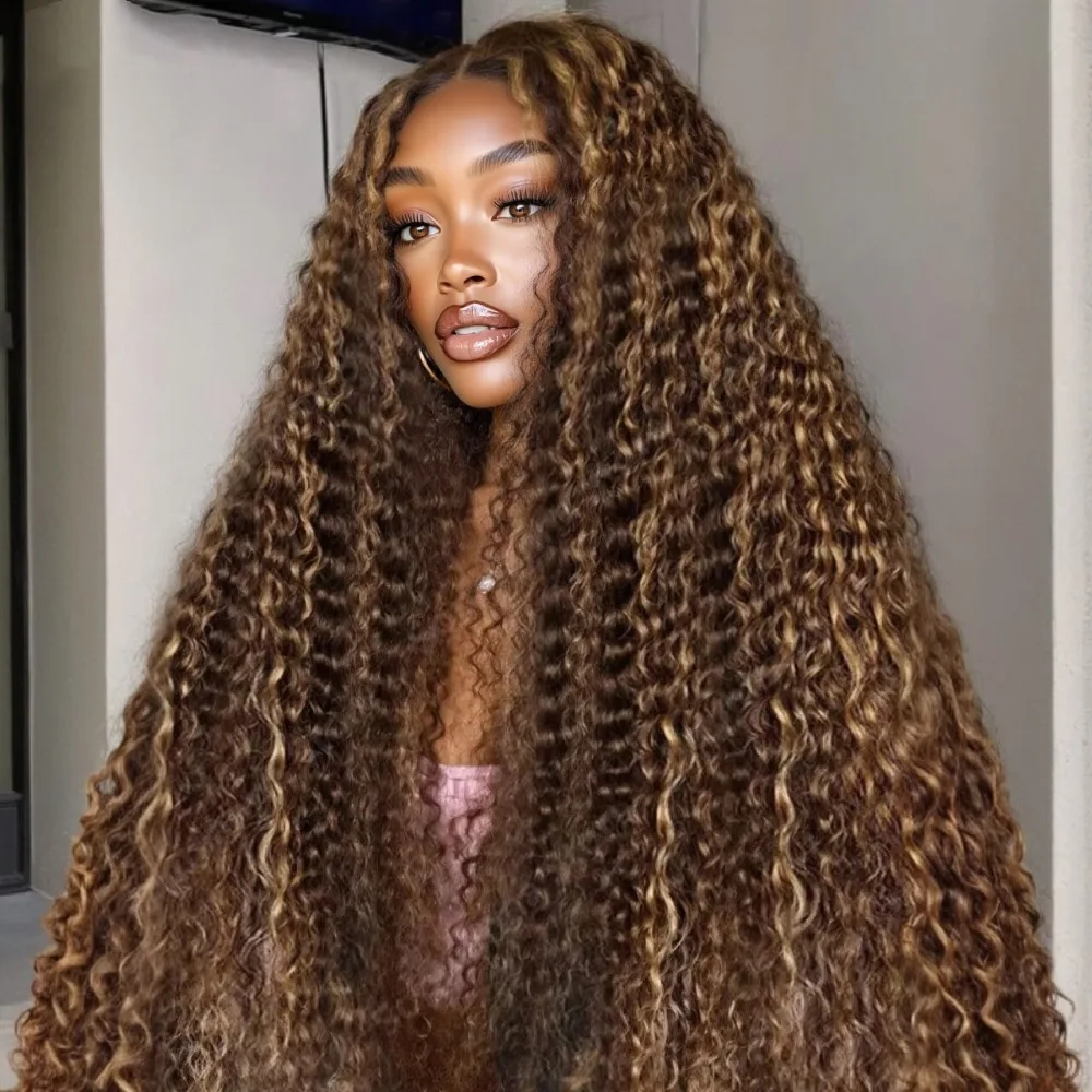 

Парик с глубокими волнами омбре, 4/27, с HD-кружевной передней частью 13x4, из натуральных волос, для женщин, плотность 250%, для повседневного использования