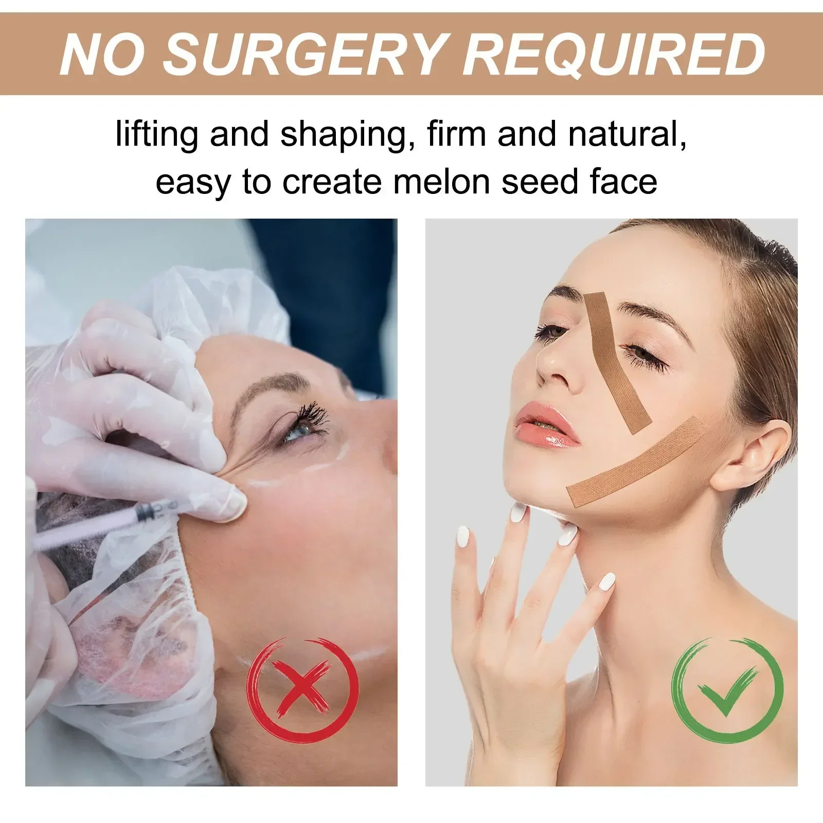 الشريط اللاصق مزيل التجاعيد ، خط الخامس ، الرقبة ، العيون ، الرفع ، أداة العناية ببشرة الوجه ، Bandagem مطاطا