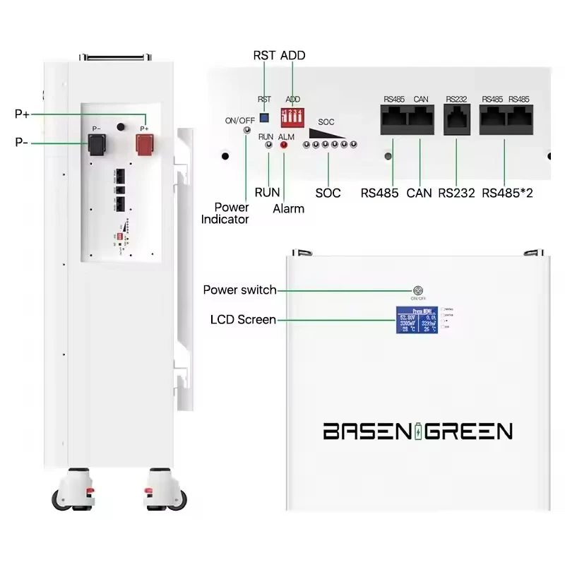 New Energy Solar Energy Storage System Lithium Ion Battery 48V Lifepo4 Battery 100Ah 200Ah 5Kwh 10Kwh Home Solar Battery